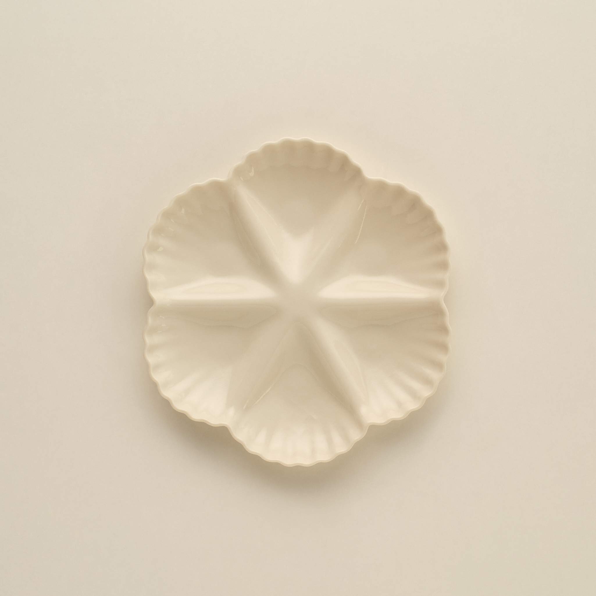 Mother of Pearl Oyster Plate 1/2 Dozen in Natural White