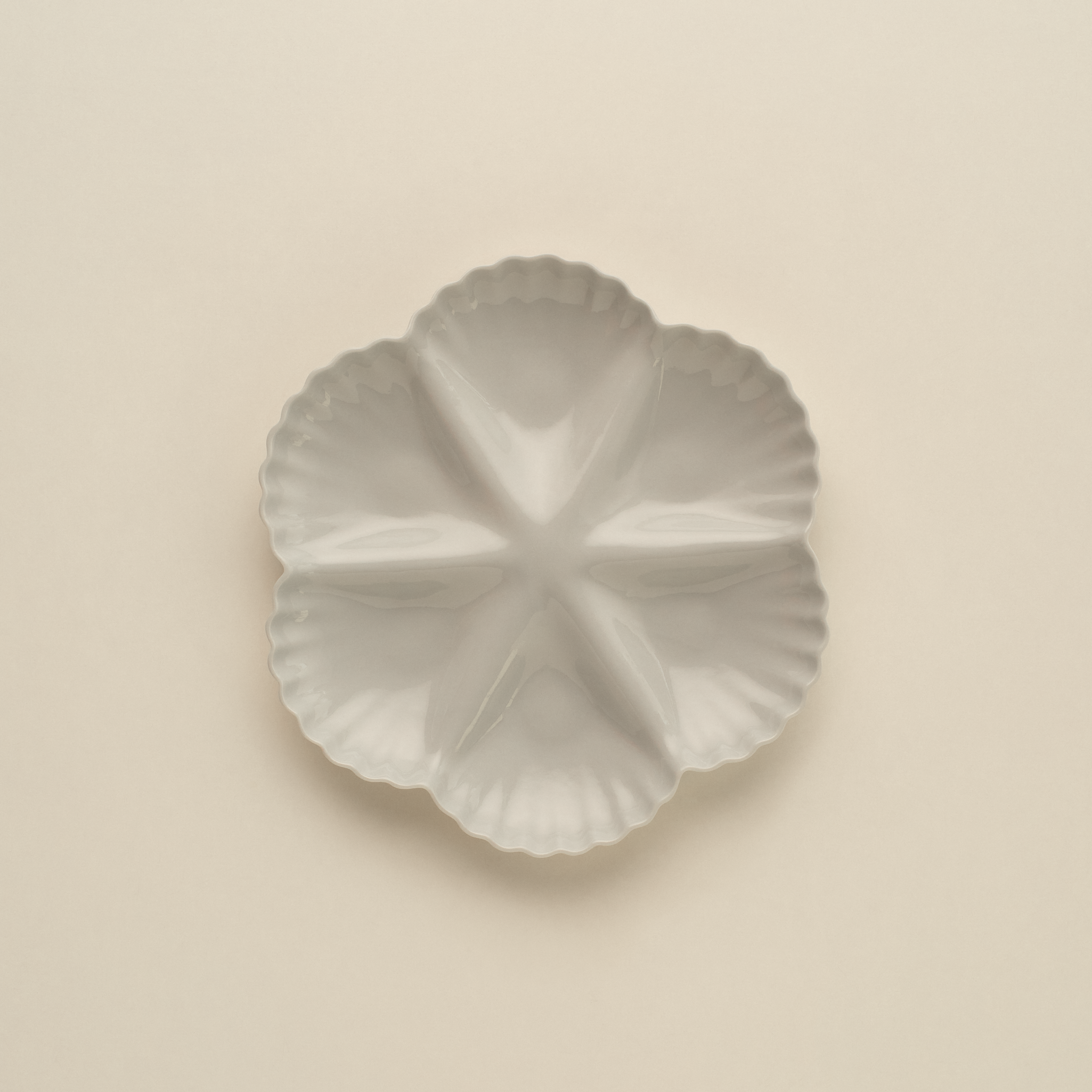 Mother of Pearl Oyster Plate 1/2 Dozen in Light Blue Grey