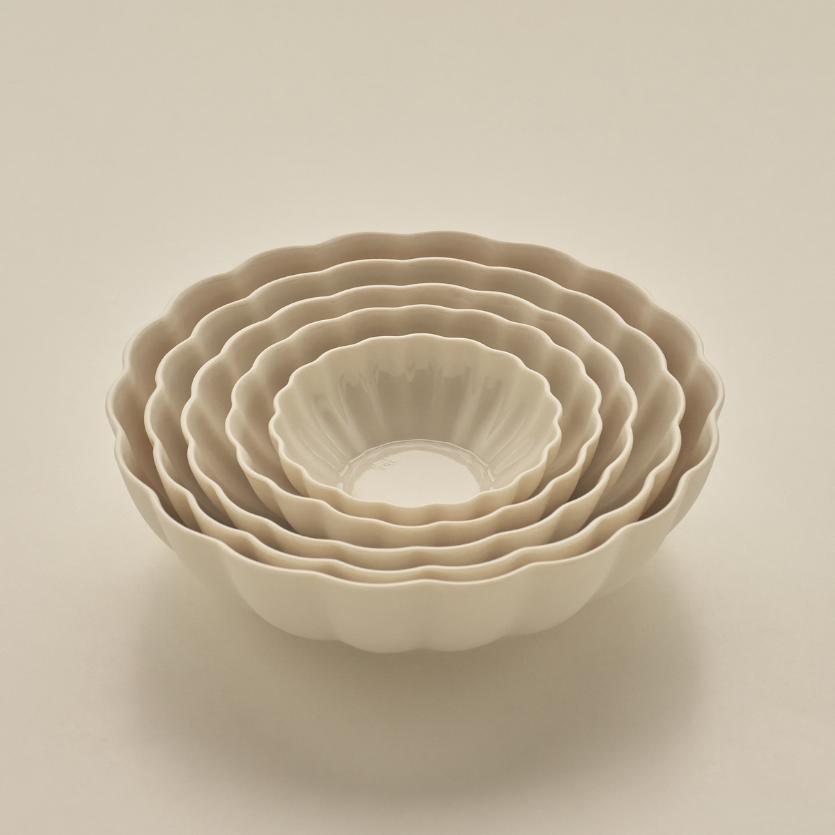 Fern Nesting Bowl 21cm Extra Large, Natural White