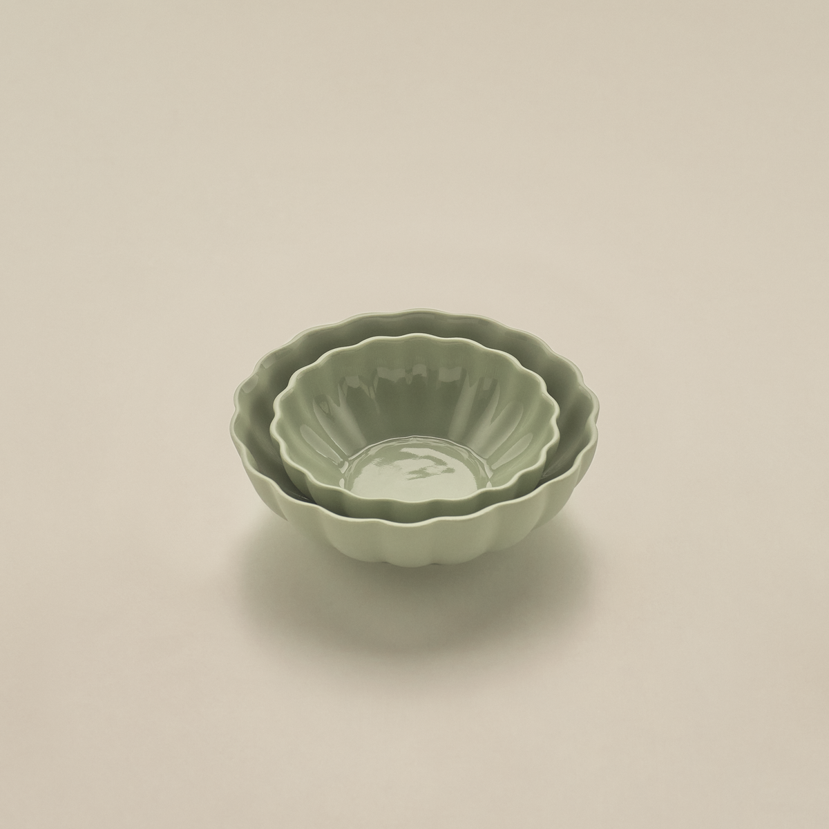 Fern Nesting Bowl 13cm Small, Eucalypt Green