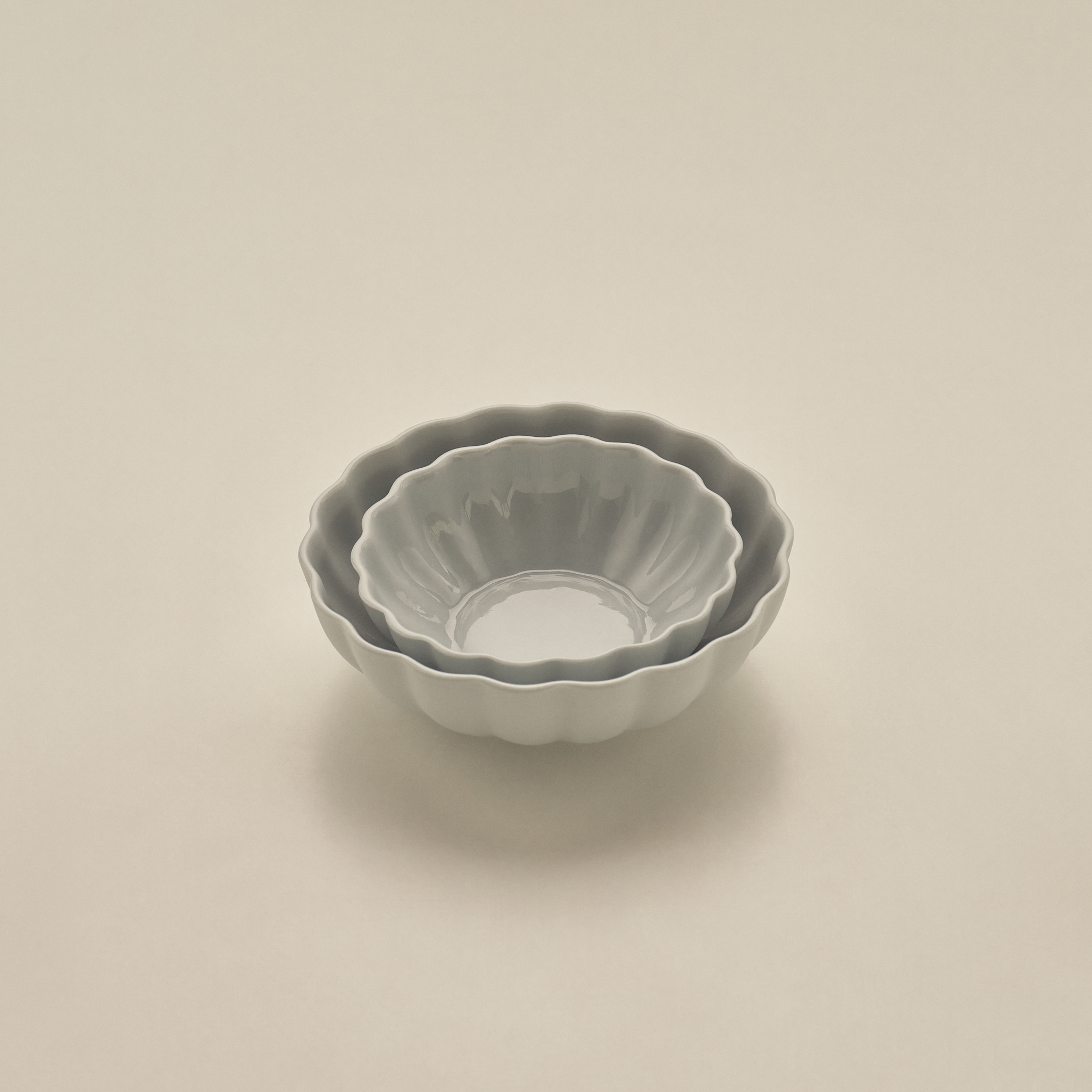 Small Fern Nesting Bowl 13cm in Light Blue Grey