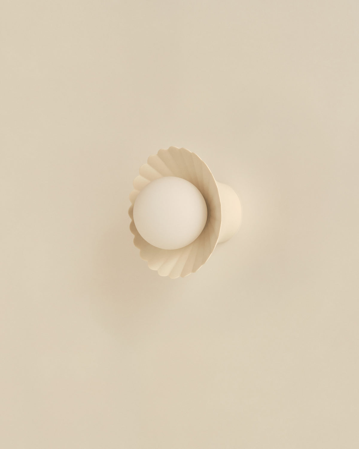 Daisy Wall Sconce in Natural White, side view
