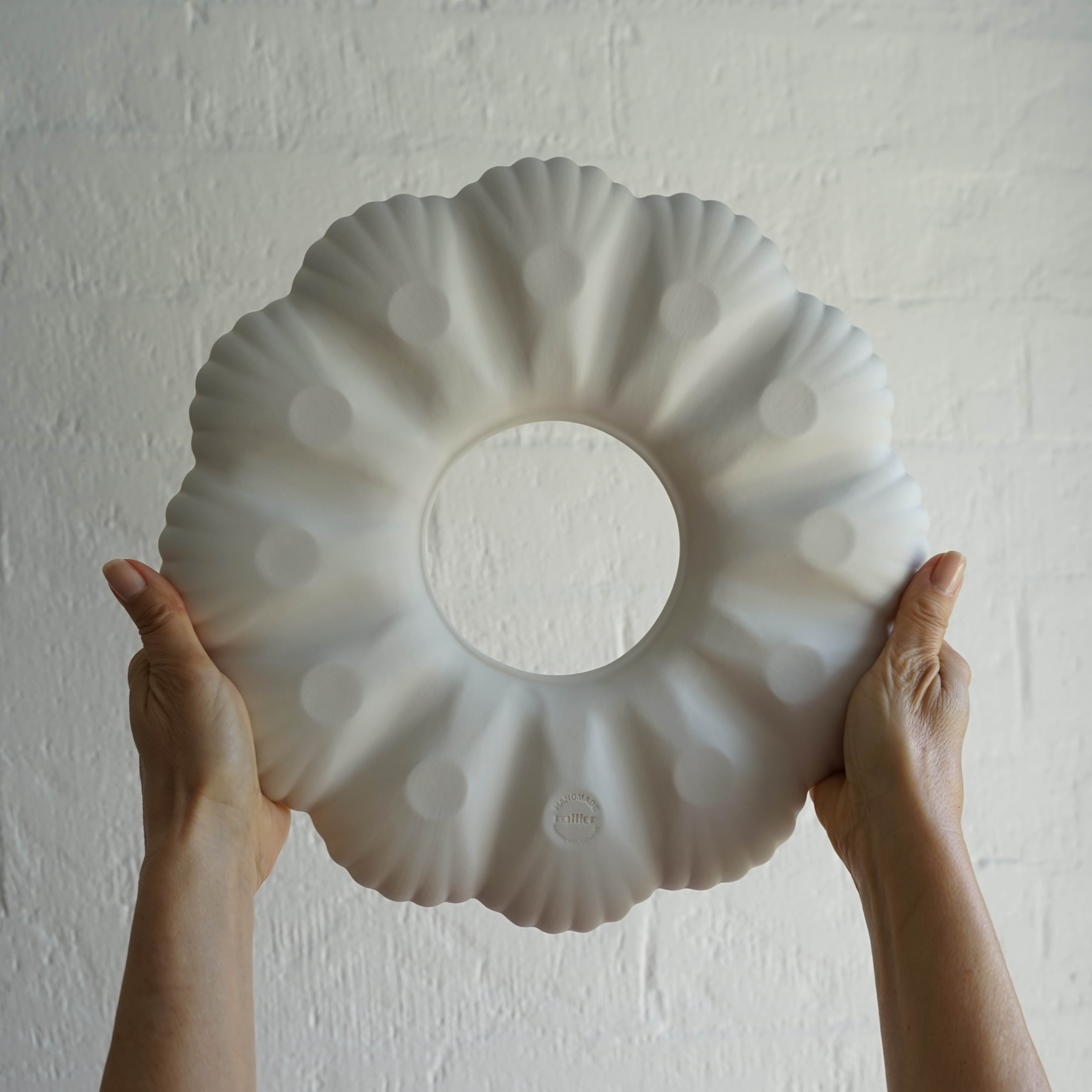 Mother of Pearl Oyster Plate Dozen in Natural White