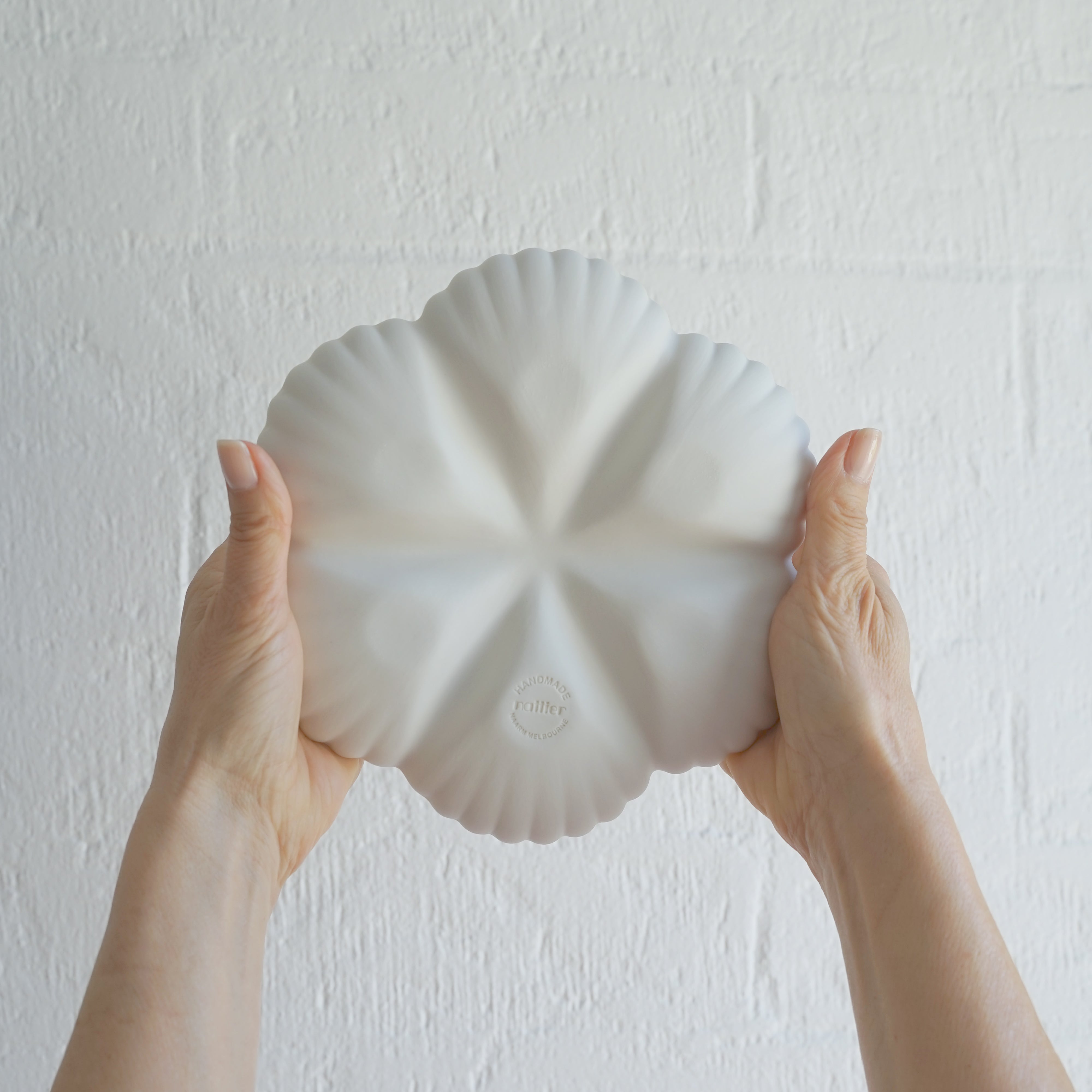 Mother of Pearl Oyster Plate 1/2 Dozen in Natural White