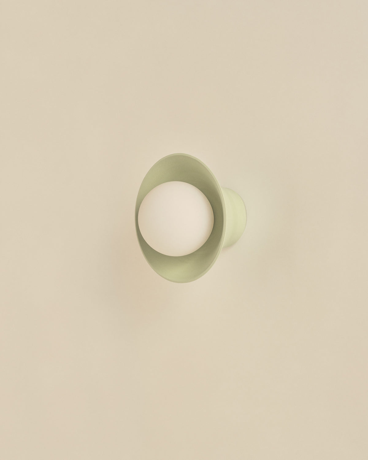 Pixie Wall Sconce in Eucalypt Green, side view